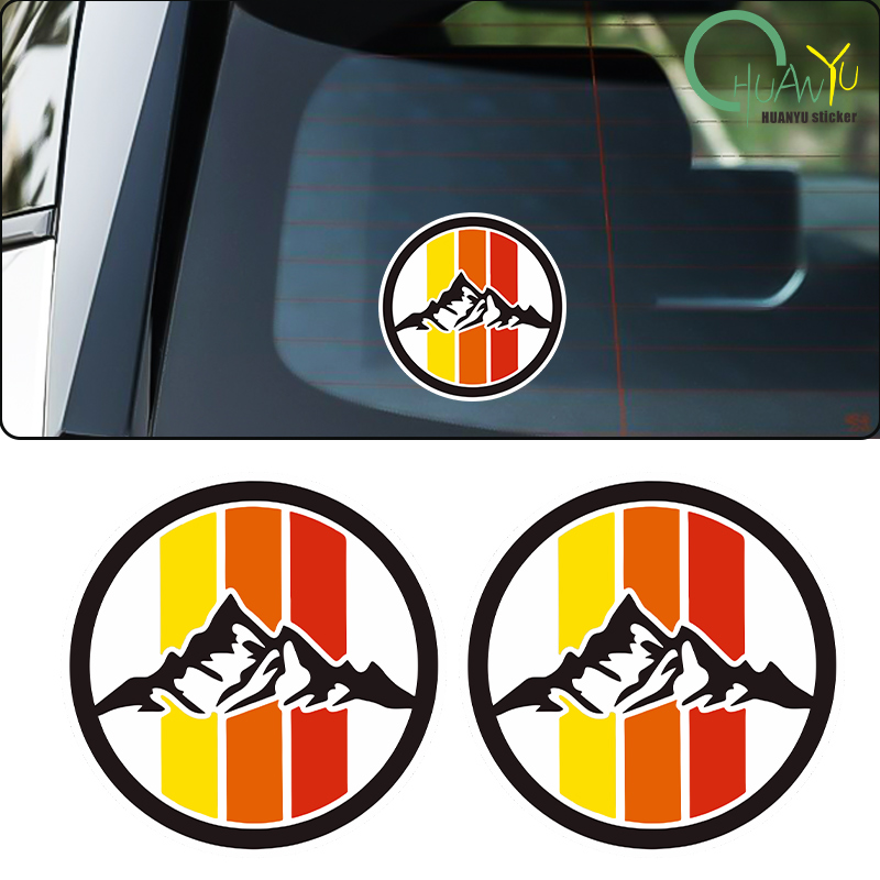 Motorcycle Gear Used - รถ SUV ภูเขาหิมะสามสีแบบย้อนยุคกระจกหลังกระจกหน้ารถข้างตกแต่งด้วย stiker Motor รถ