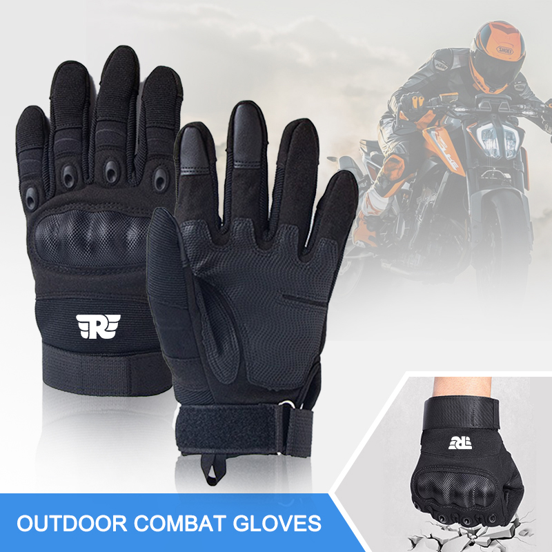 Motorcycle Gear Gloves - ถุงมือแข่งรถมอเตอร์ไซค์แบบระบายอากาศได้ ถุงมือขี่จักรยานยนต์วิบากสำหรับรอยัล เอนฟิลด์ บุลเล็ต/เมทีออร์/คลาสสิค 350