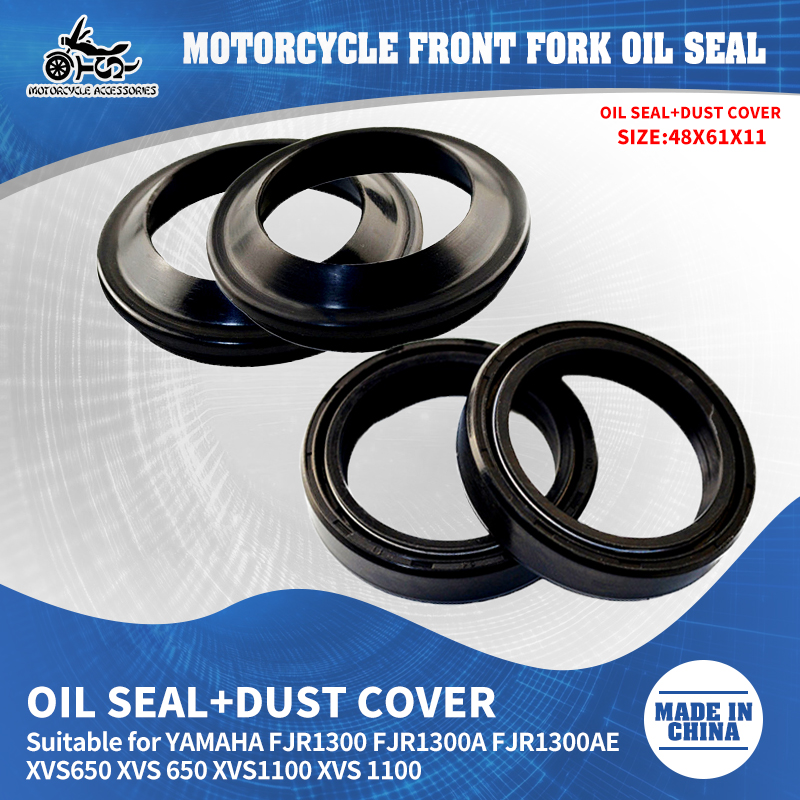 Motorcycle Gear Airbag - SJ อุปกรณ์เสริมรถจักรยานยนต์ส้อมด้านหน้า Damper 48x61x11 ซีลฝุ่นโช้คอัพสําหรับ Yamaha