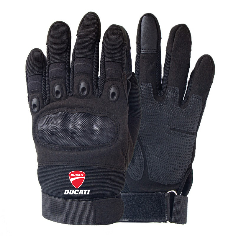 Motorcycle Gear Gloves - ถุงมือป้องกันการแข่งรถมอเตอร์ไซค์แบบระบายอากาศได้ดี ถุงมือขี่มอเตอร์ไซค์วิบาก สำหรับรถดูคาติ ปาเนกาเล่ ดิอาเวล ซูเปอร์เลเจร่า