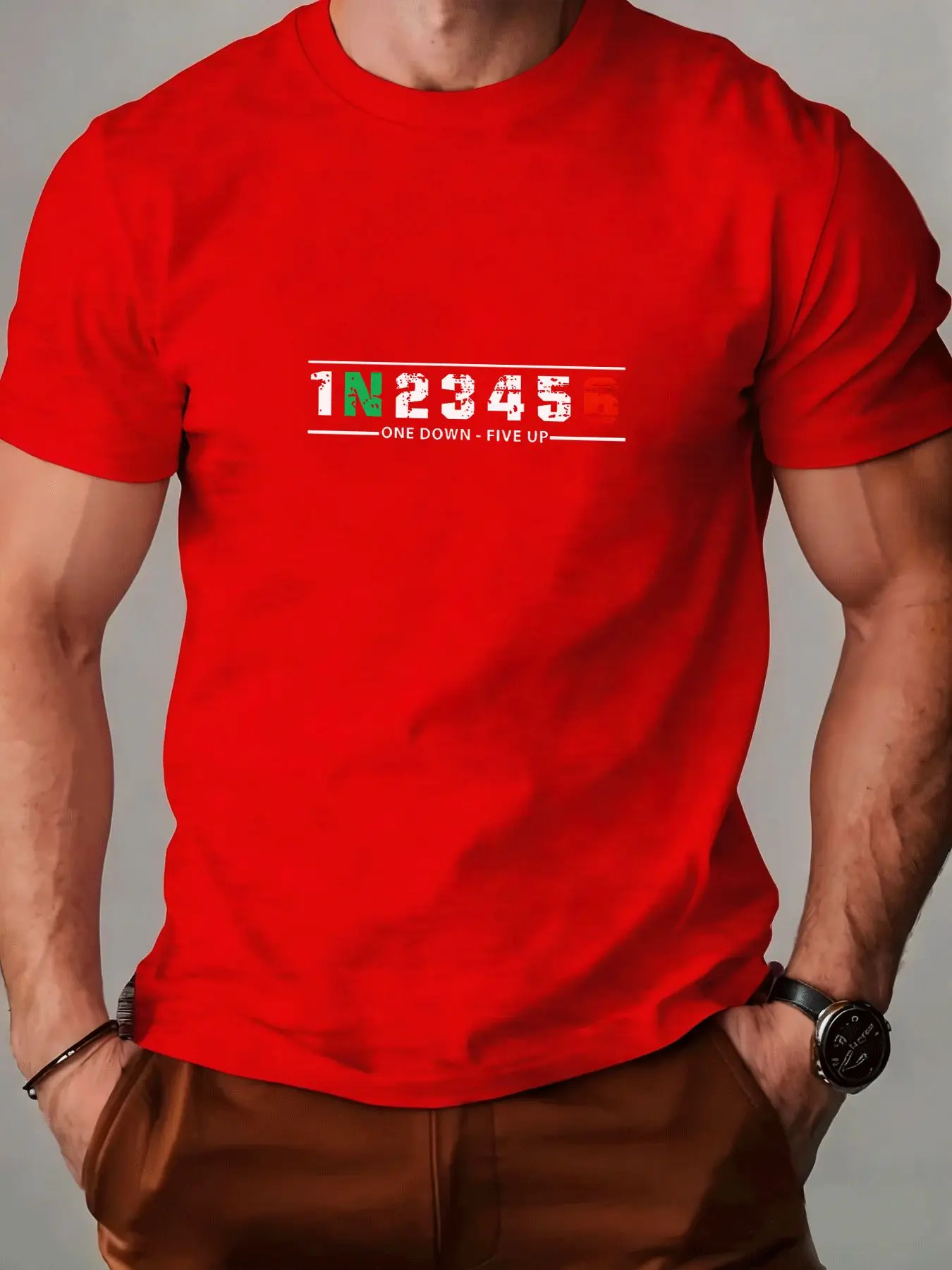 เสื้อยืดผู้ชาย 1N23456 ลายกราฟ - Motorcycle Gear Up Down บทวิจารณ์และราคา