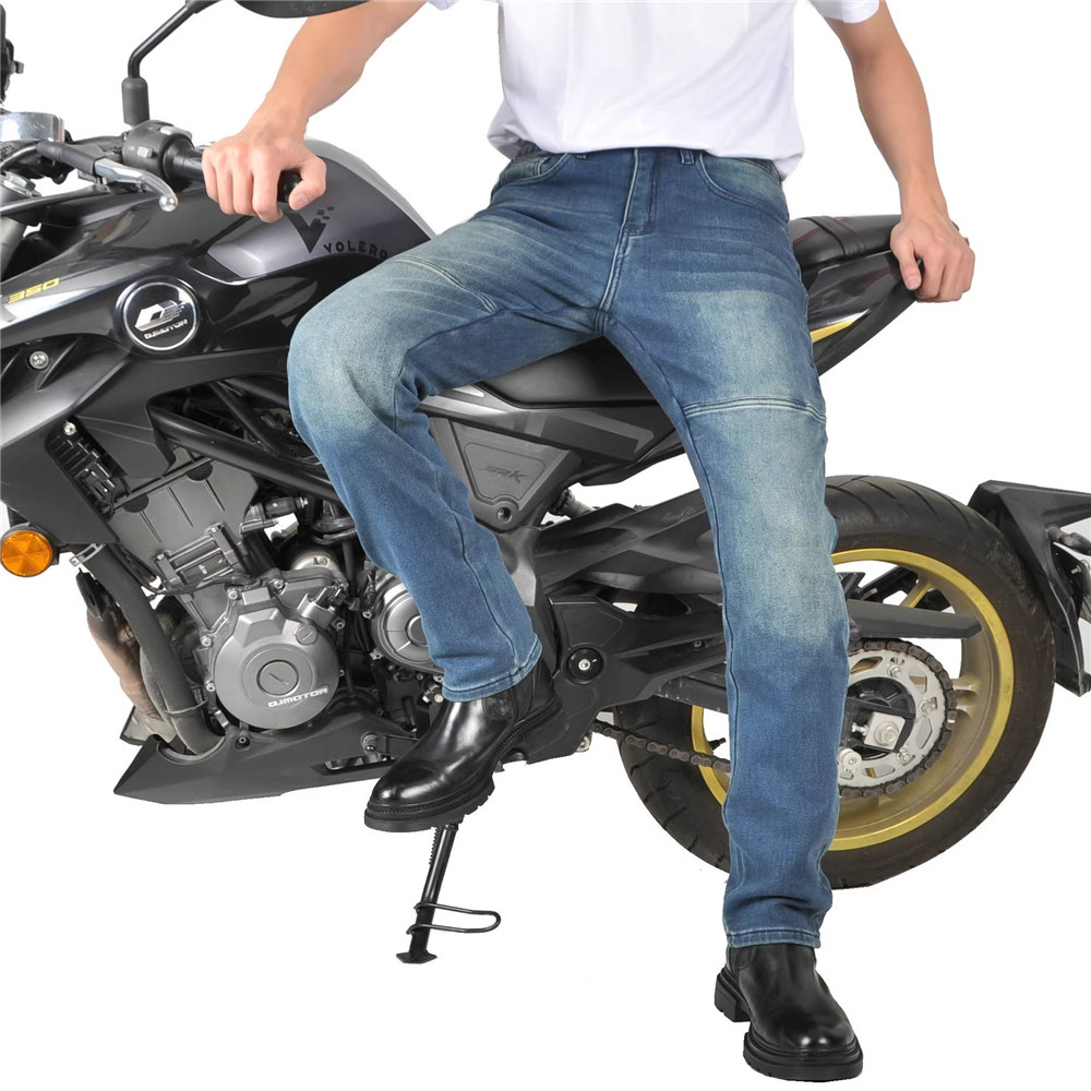 กางเกงยีนส์ขี่มอเตอร์ไซค์ ผ้าย - Motorcycle Wearing Gear บทวิจารณ์และราคา