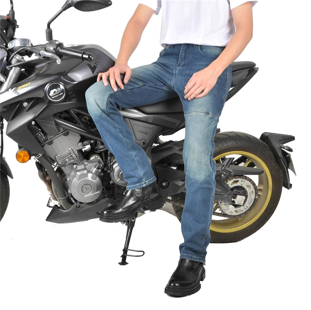 กางเกงยีนส์ขี่มอเตอร์ไซค์ ผ้าย - Motorcycle Wearing Gear บทวิจารณ์และราคา