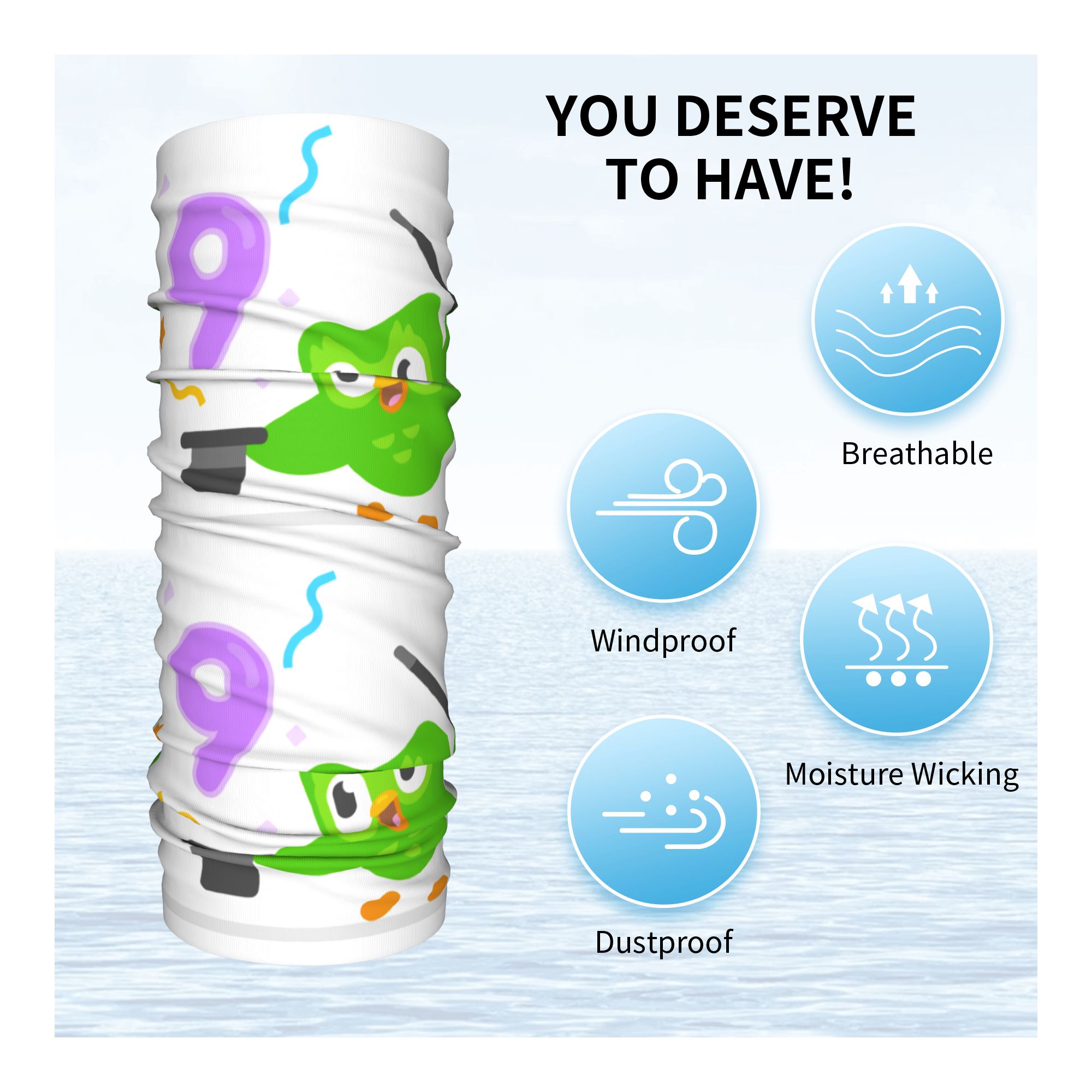 ผ้าพันคอ Duolingos Owl Duo สำห - Neck Warmer Balaclava บทวิจารณ์และราคา