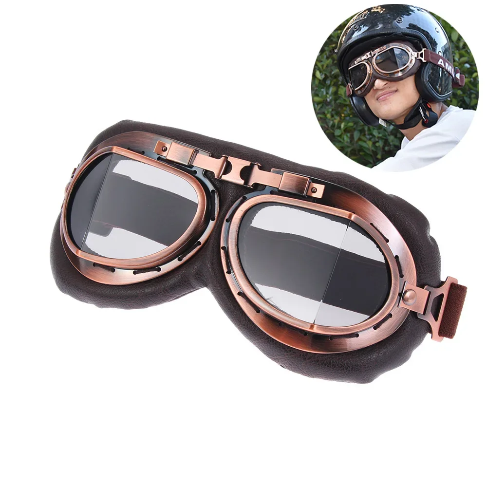 แว่นตากันฝุ่นสไตล์นักบินย้อนยุ - Motorcycle Gear Used บทวิจารณ์และราคา