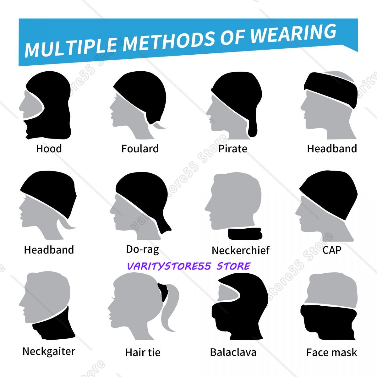 ผ้าพันคอ/ผ้าคลุมหน้าแบบพันรอบค - Neck Warmer Balaclava บทวิจารณ์และราคา