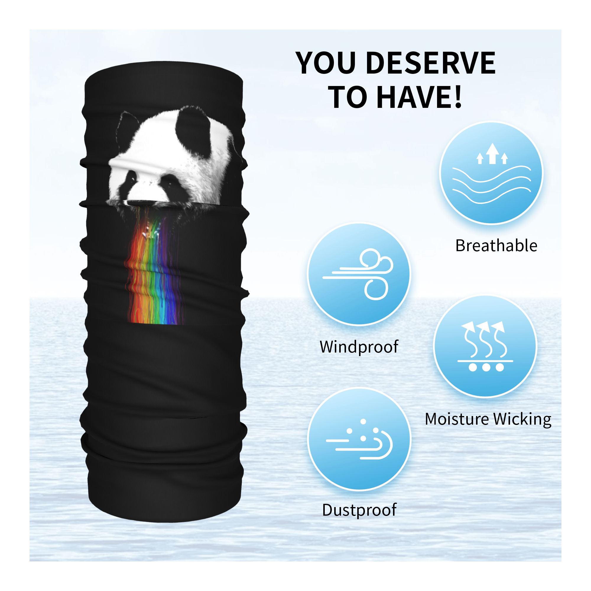 ผ้าพันคอแบบคลุมหน้าลายแพนด้าสำ - Neck Warmer Balaclava บทวิจารณ์และราคา