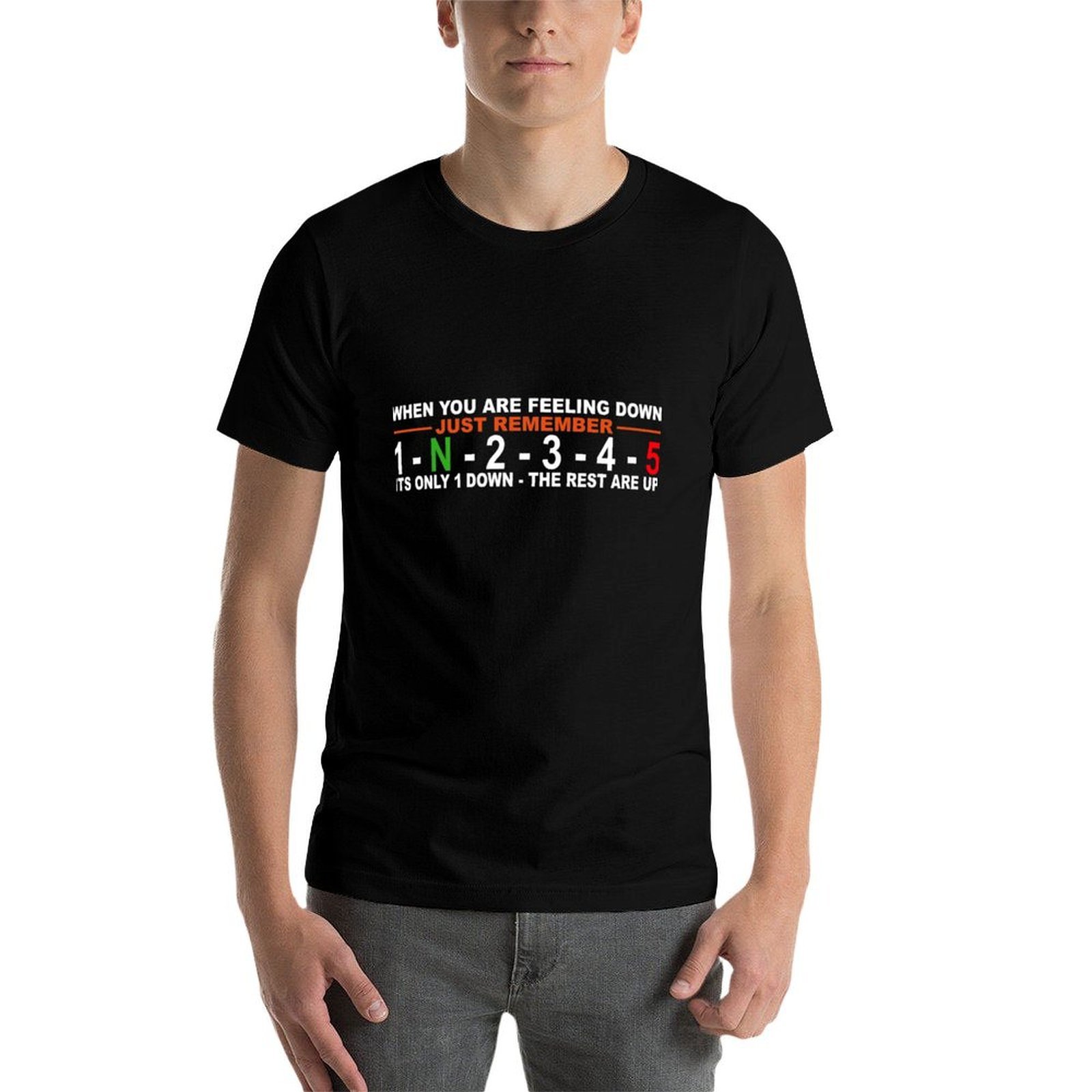 เสื้อยืดลายเปลี่ยนเกียร์มอเตอร - Motorcycle Gear Up Down บทวิจารณ์และราคา